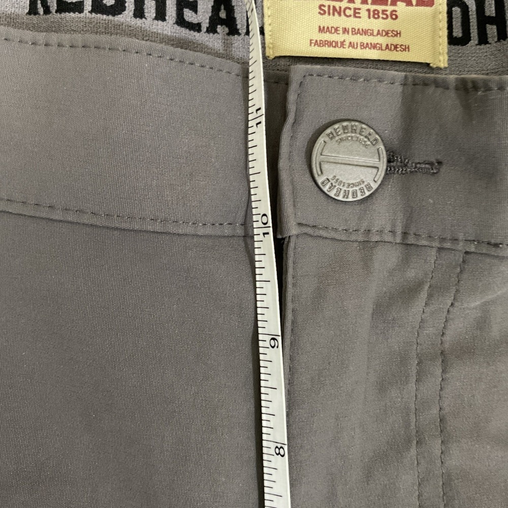 RedHead mens shorts size 40 Gray Grey Lightweight Stretch zipper side pocket - Picture 5 of 8